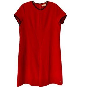 Cuplé (Spain) Cap Sleeved A-Line Day Dress - Red/Black - XL